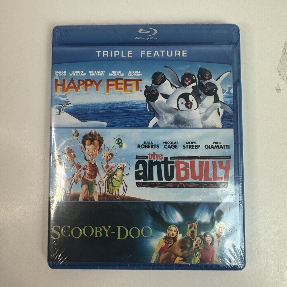 Happy Feet / The Ant Bully / Scooby-Doo: The Movie (Blu-ray, 2002) Brand New